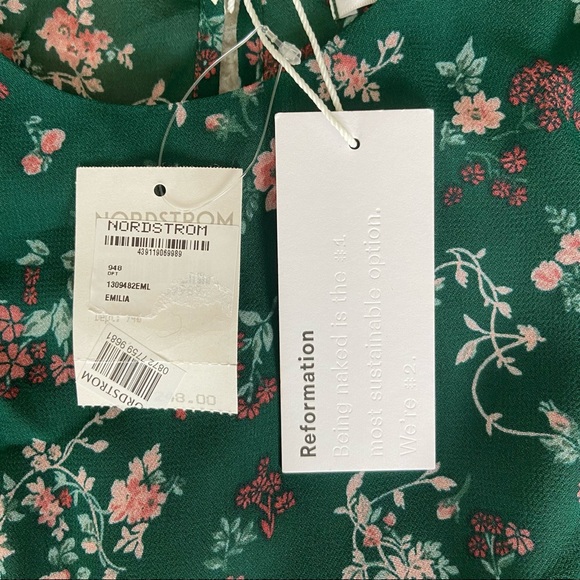 🌿|NWT| Reformation Juni Floral Long Sleeve Dress - Picture 11 of 16